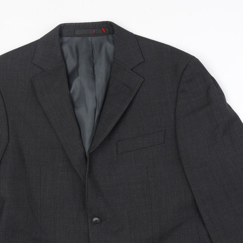 Marks and Spencer Mens Grey Polyester Jacket Suit Jacket Size 38 Regular