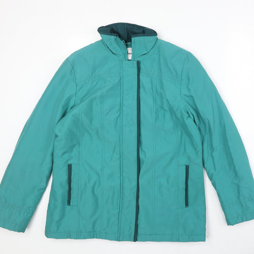 Eleganze Womens Green Jacket Size M Zip