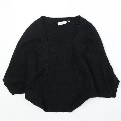 New Look Womens Black V-Neck Acrylic Cardigan Jumper Size 10