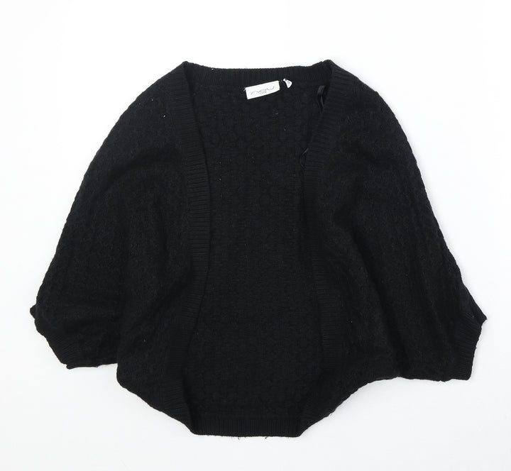 New Look Womens Black V-Neck Acrylic Cardigan Jumper Size 10