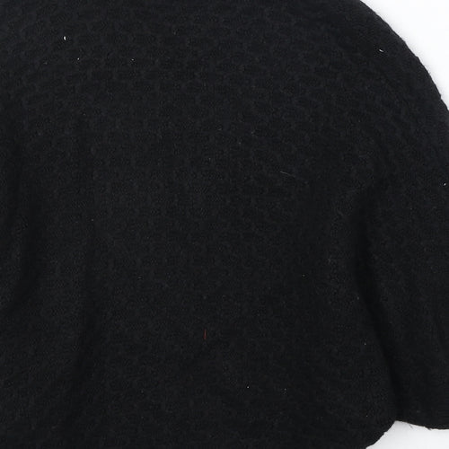 New Look Womens Black V-Neck Acrylic Cardigan Jumper Size 10