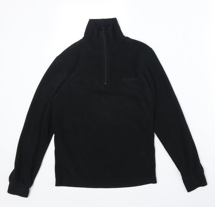 Campri Boys Black Polyester Pullover Sweatshirt Size 9-10 Years Zip
