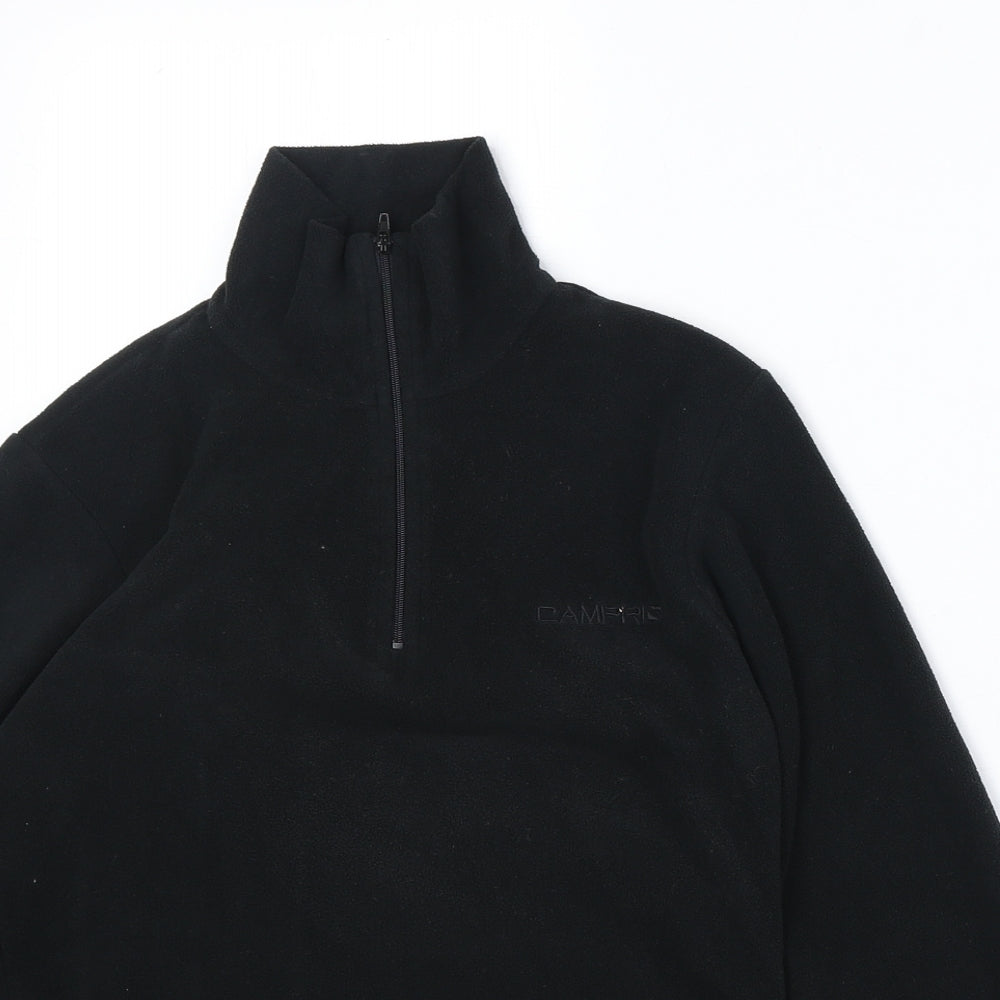 Campri Boys Black Polyester Pullover Sweatshirt Size 9-10 Years Zip