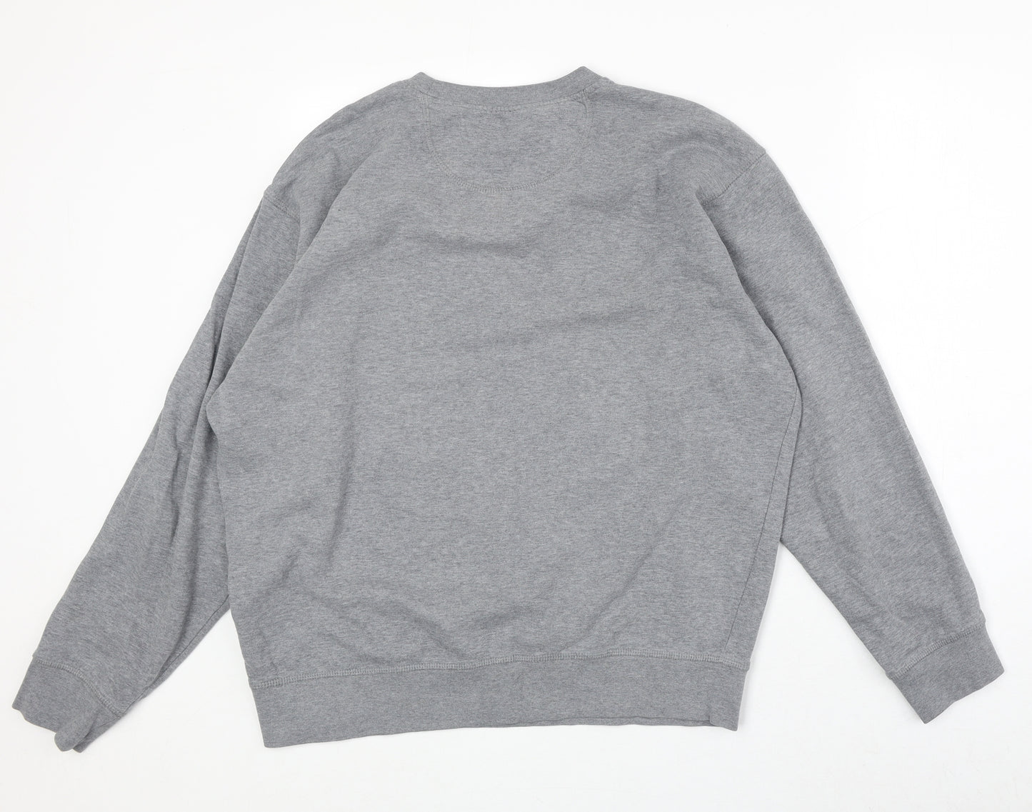 Marks and Spencer Mens Grey Cotton Pullover Sweatshirt Size L