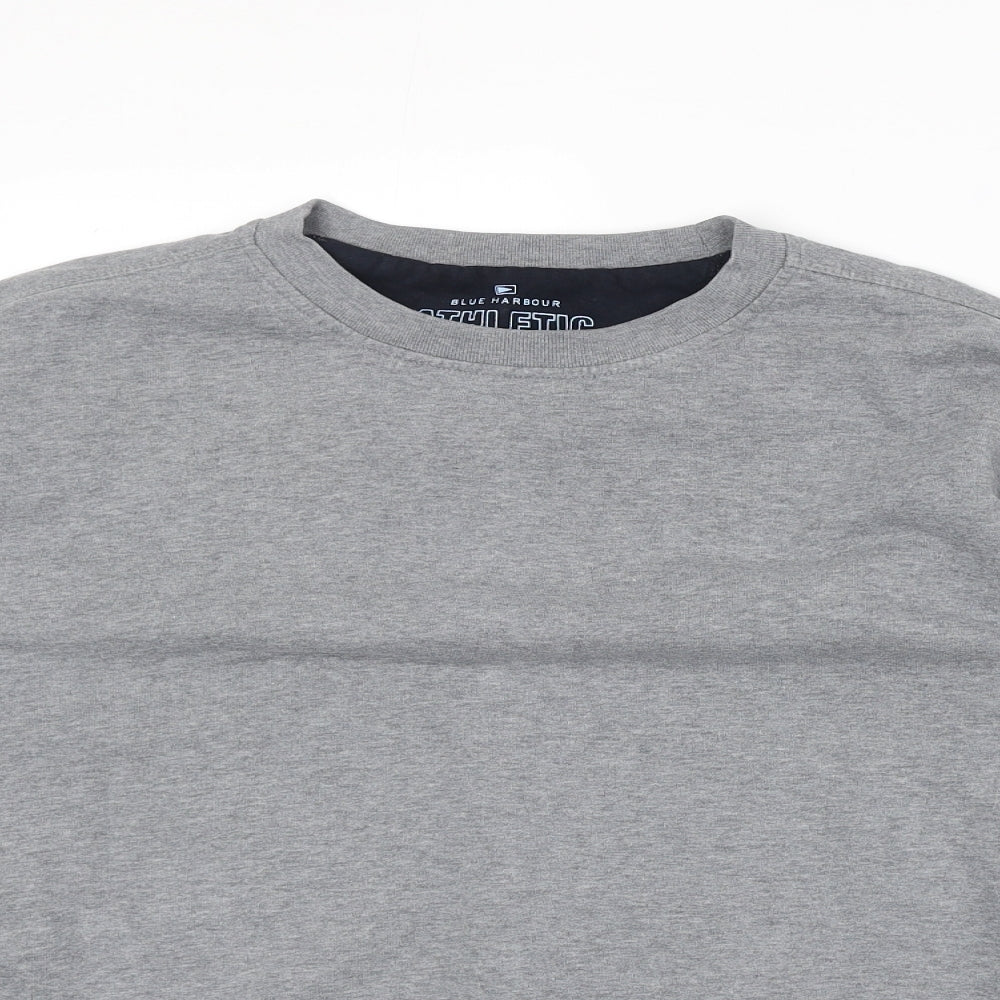 Marks and Spencer Mens Grey Cotton Pullover Sweatshirt Size L