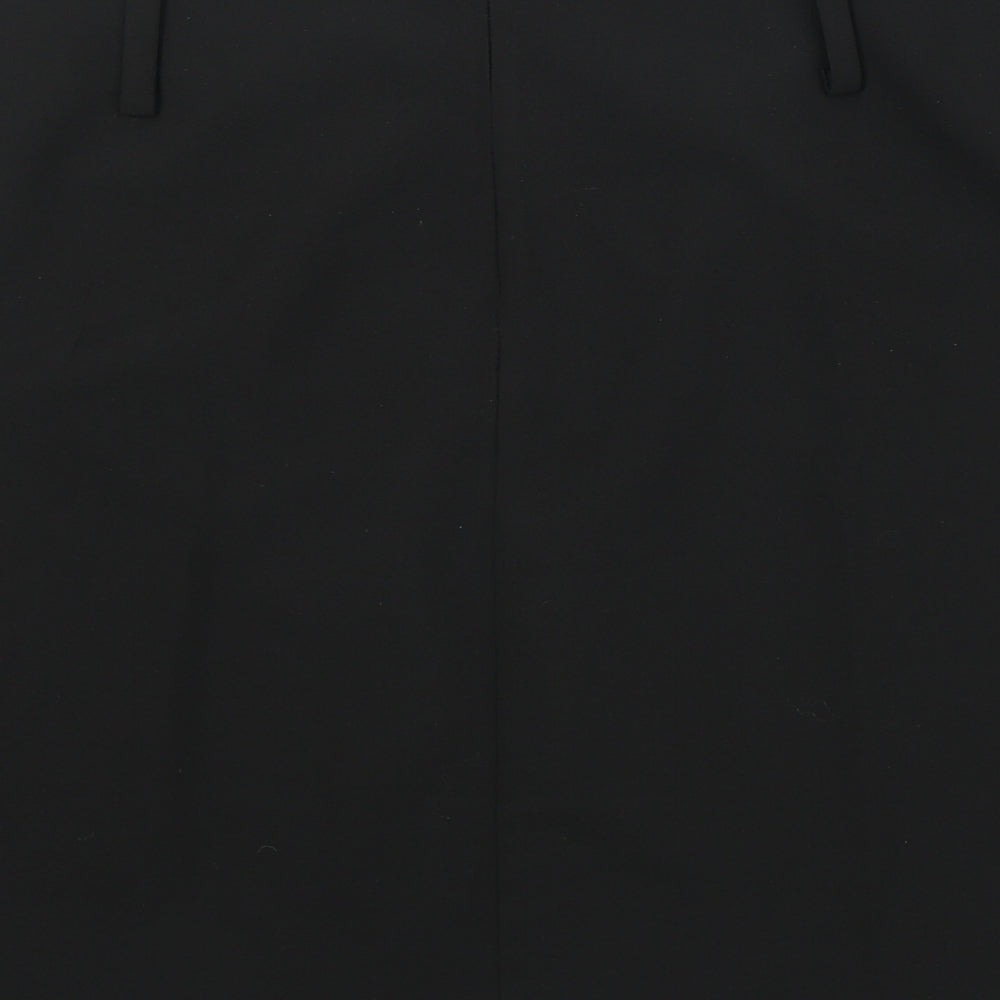 Dorothy Perkins Womens Black Polyester A-Line Skirt Size 16 Zip