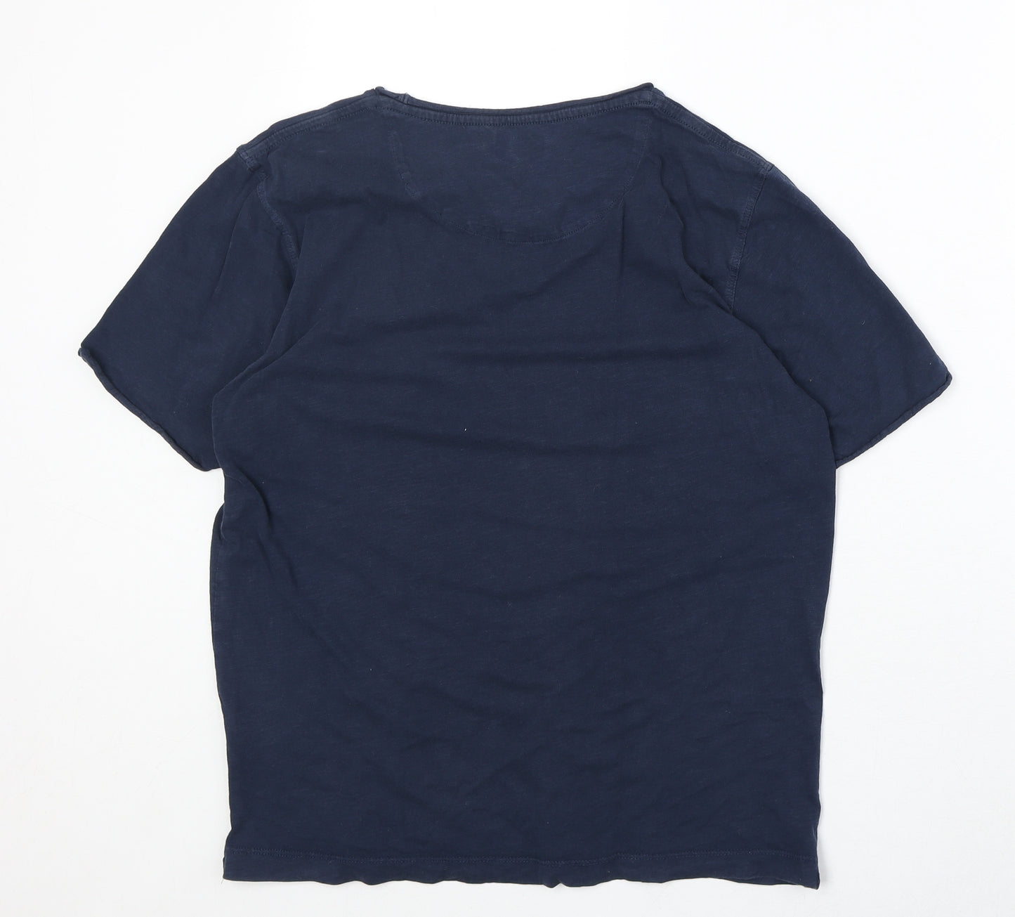 NEXT Mens Blue Cotton T-Shirt Size M Round Neck
