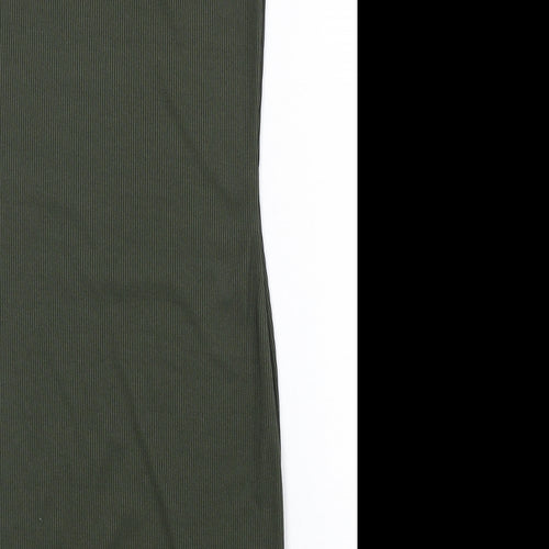 PRETTYLITTLETHING Womens Green Polyester Bodycon Size 8 Round Neck Pullover