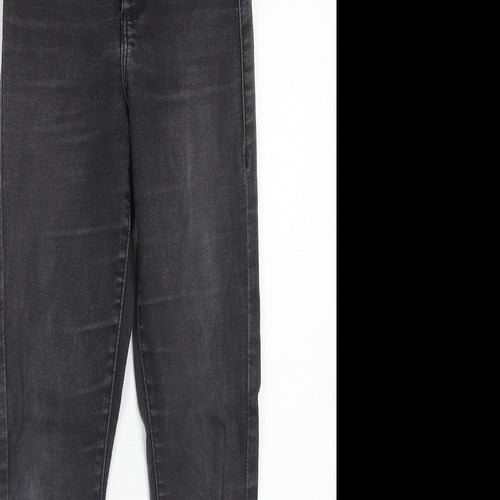Topshop Womens Black Cotton Jegging Jeans Size 28 in L30 in Regular Zip
