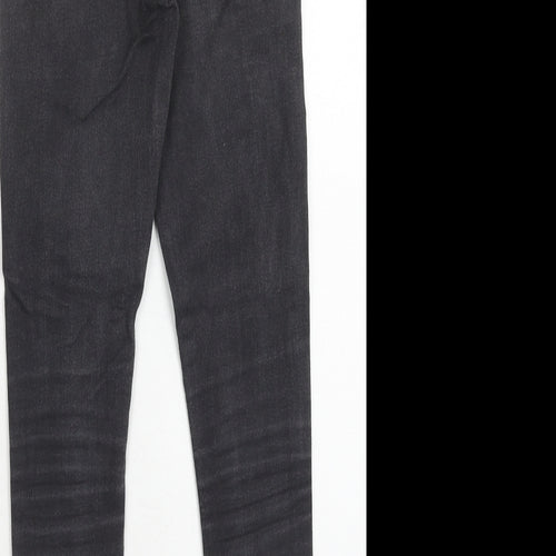 Topshop Womens Black Cotton Jegging Jeans Size 28 in L30 in Regular Zip