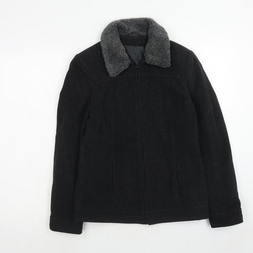 Dorothy Perkins Womens Black Jacket Size 10 Zip