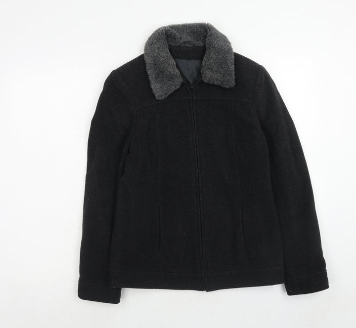 Dorothy Perkins Womens Black Jacket Size 10 Zip