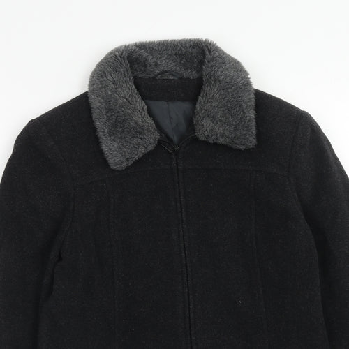 Dorothy Perkins Womens Black Jacket Size 10 Zip