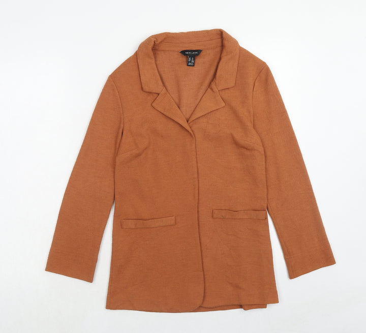 New Look Womens Brown Jacket Size 8 Button