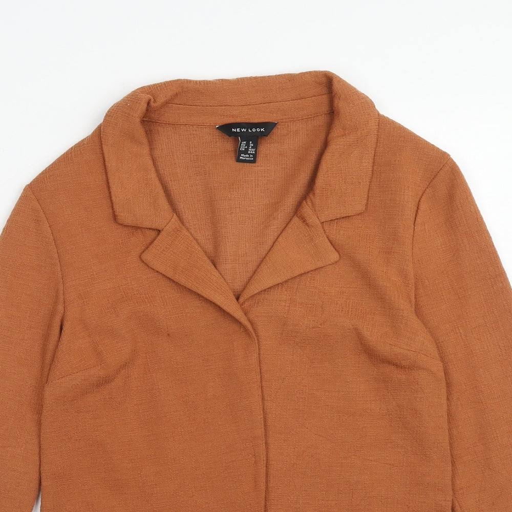 New Look Womens Brown Jacket Size 8 Button