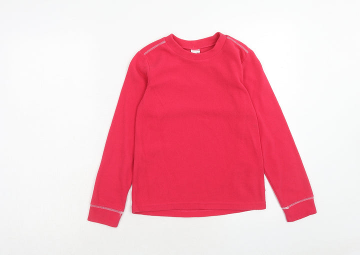 DECATHLON Girls Pink Polyester Pullover Sweatshirt Size 10 Years Pullover
