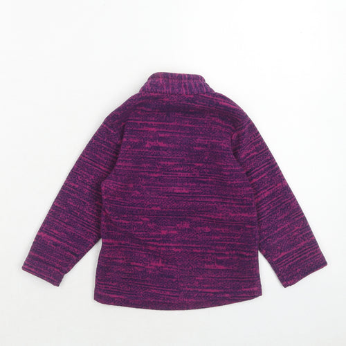 DECATHLON Girls Purple Polyester Pullover Sweatshirt Size 2 Years Zip
