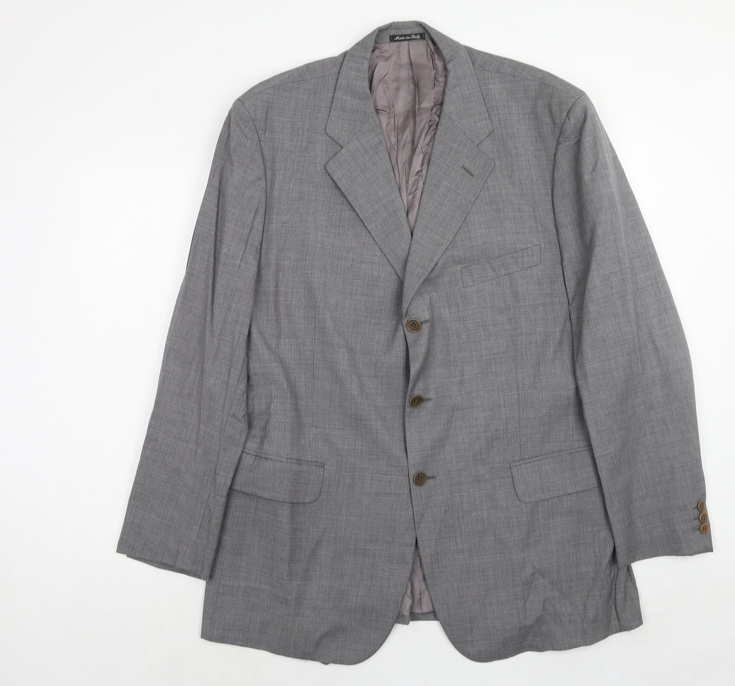 Hewitt Mens Grey Wool Jacket Suit Jacket Size 46 Regular