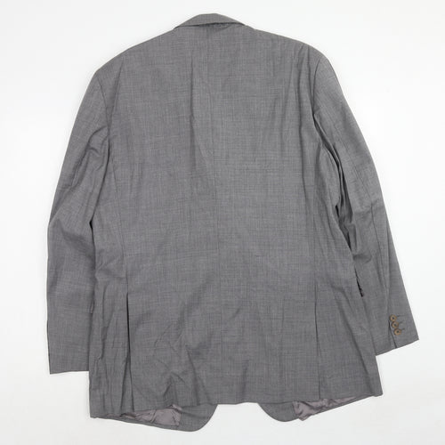 Hewitt Mens Grey Wool Jacket Suit Jacket Size 46 Regular