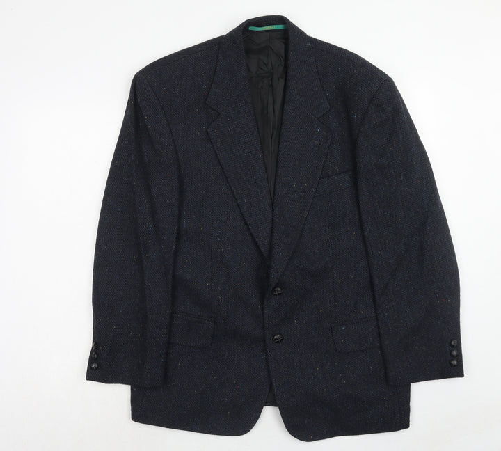 C&A Mens Blue Wool Jacket Suit Jacket Size 40 Regular