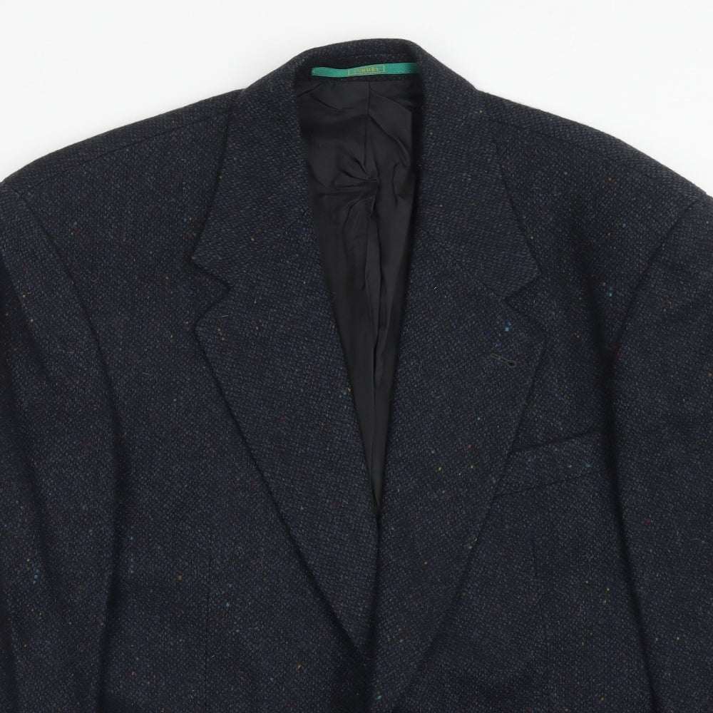 C&A Mens Blue Wool Jacket Suit Jacket Size 40 Regular
