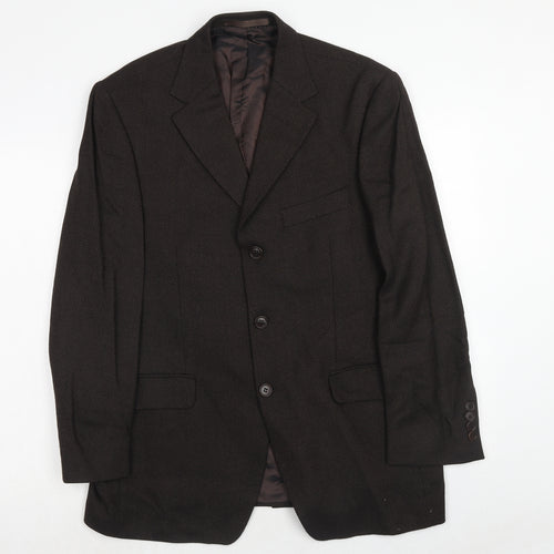 Marks and Spencer Mens Brown Wool Jacket Suit Jacket Size 40 Regular