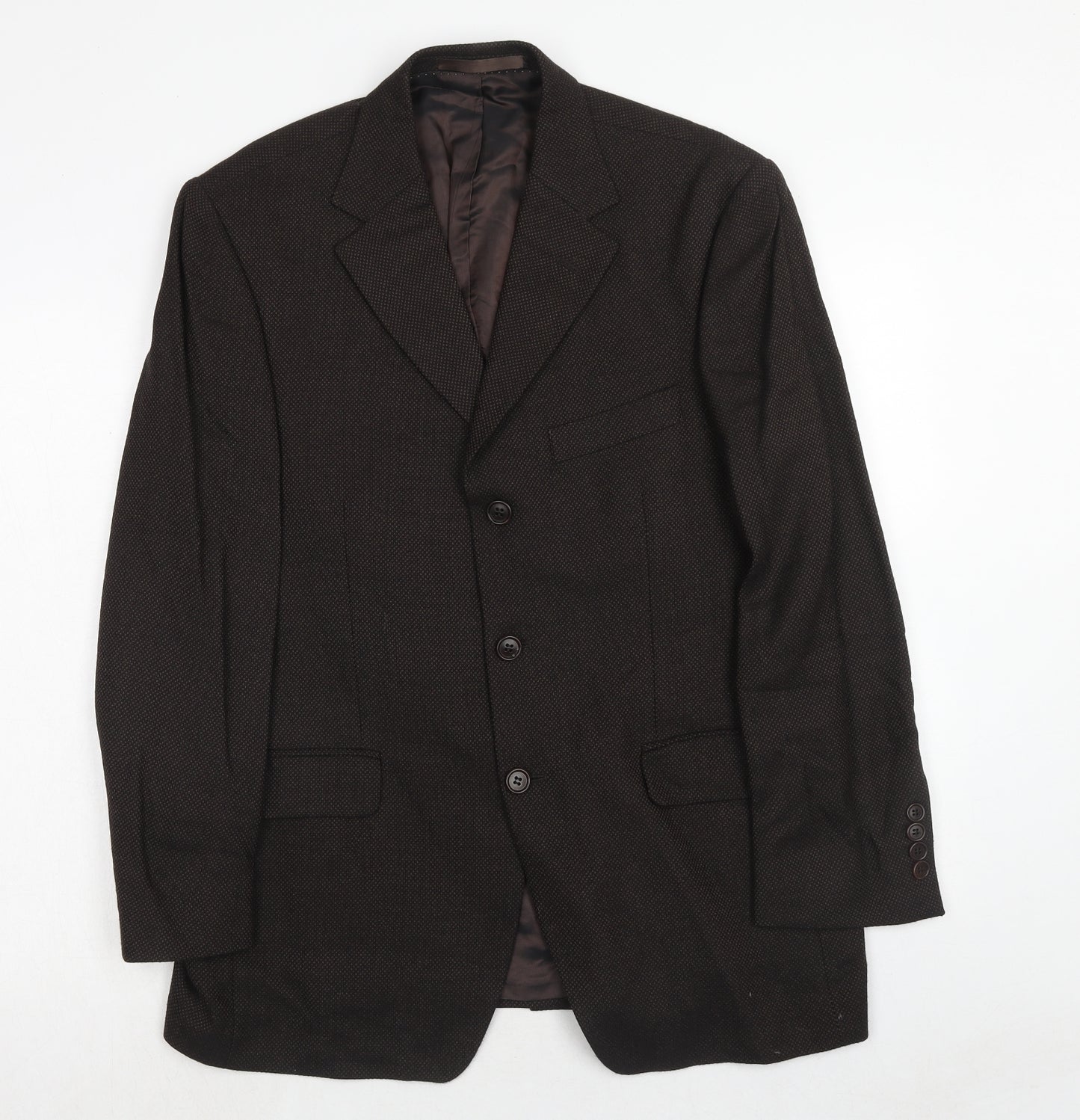 Marks and Spencer Mens Brown Wool Jacket Suit Jacket Size 40 Regular