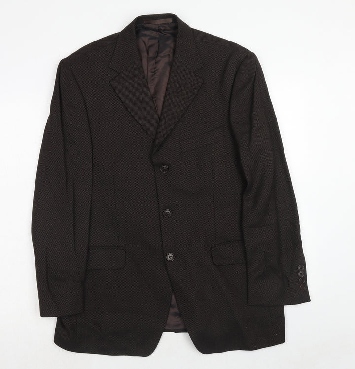 Marks and Spencer Mens Brown Wool Jacket Suit Jacket Size 40 Regular
