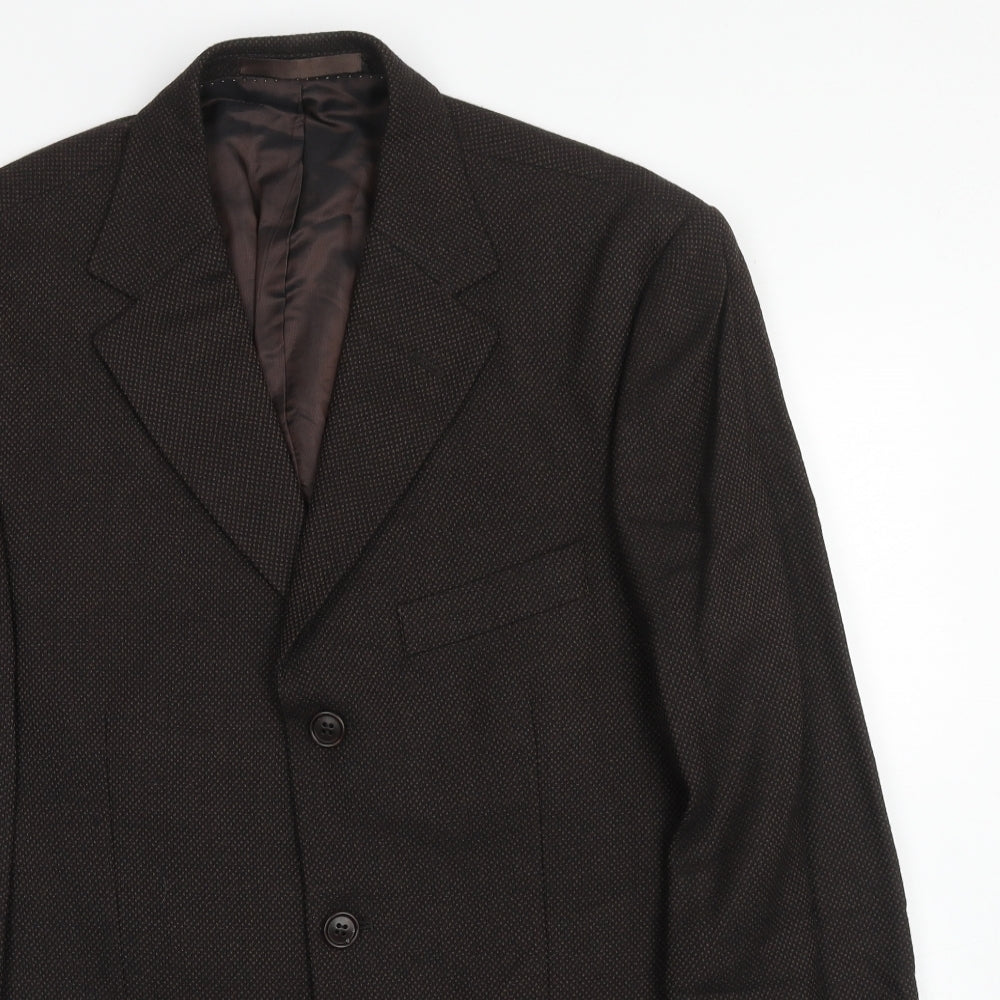 Marks and Spencer Mens Brown Wool Jacket Suit Jacket Size 40 Regular
