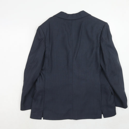 Terylene Mens Blue Polyacrylate Fibre Jacket Suit Jacket Size 38 Regular