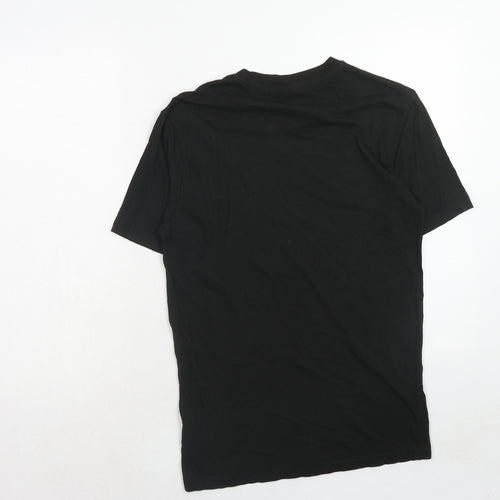 H&M Womens Black Cotton Basic T-Shirt Size XS Round Neck - Malibu