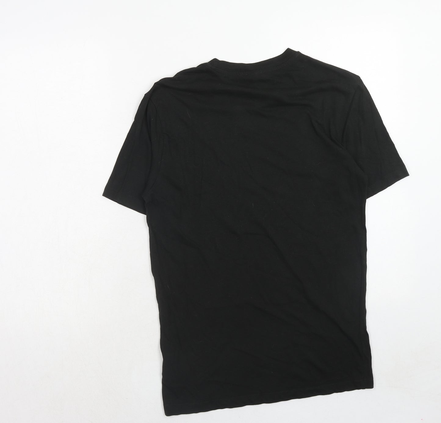 H&M Womens Black Cotton Basic T-Shirt Size XS Round Neck - Malibu