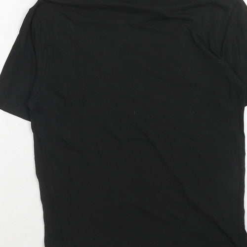 H&M Womens Black Cotton Basic T-Shirt Size XS Round Neck - Malibu