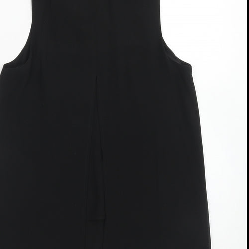 New Look Womens Black Polyester Basic Blouse Size 8 Round Neck
