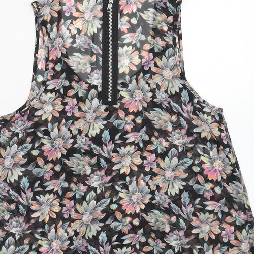 Cameo Rose Womens Multicoloured Floral Polyester Basic Blouse Size 8 Scoop Neck