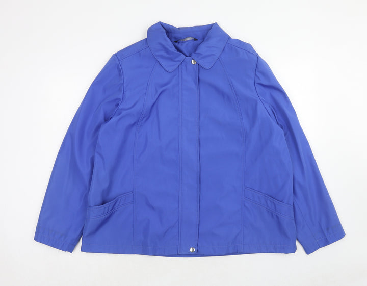 Bonmarché Womens Blue Jacket Size L Zip