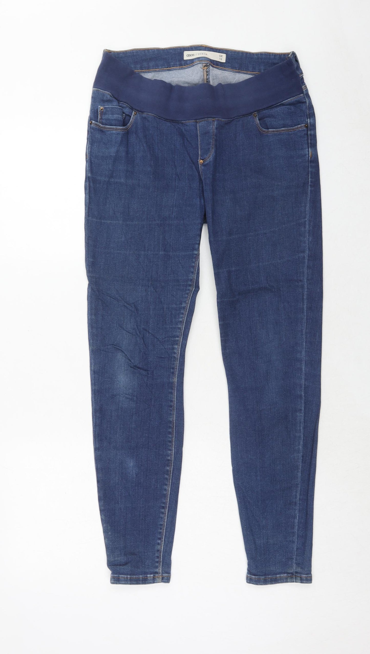 ASOS Womens Blue Cotton Skinny Jeans Size 12 Regular
