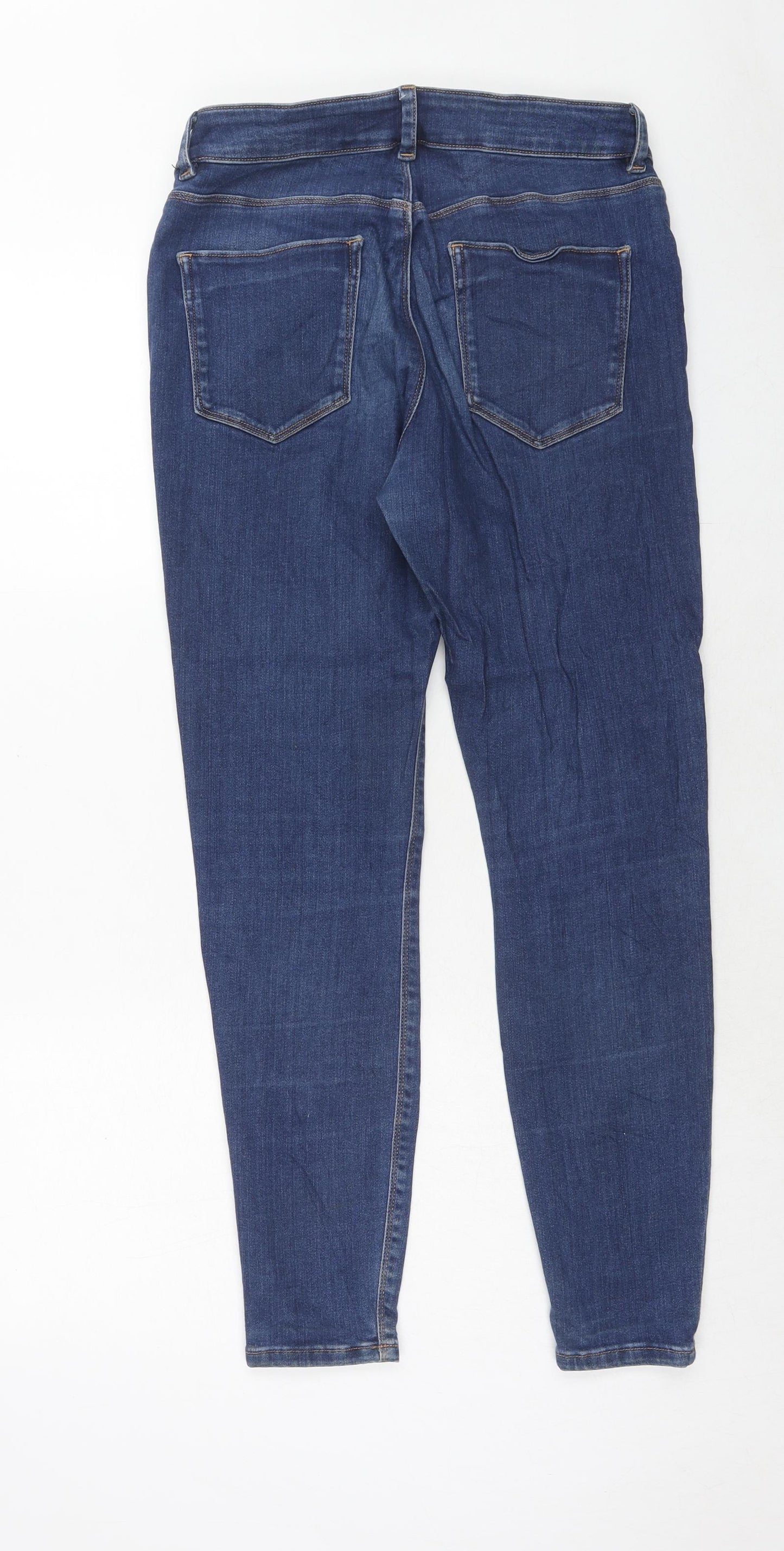 ASOS Womens Blue Cotton Skinny Jeans Size 12 Regular