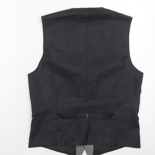 Marks and Spencer Mens Grey Polyester Jacket Suit Waistcoat Size 38 Regular