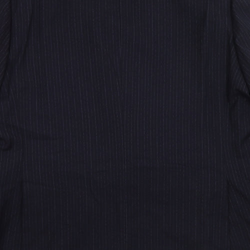 Varteks Mens Blue Striped Wool Jacket Suit Jacket Size 44 Regular