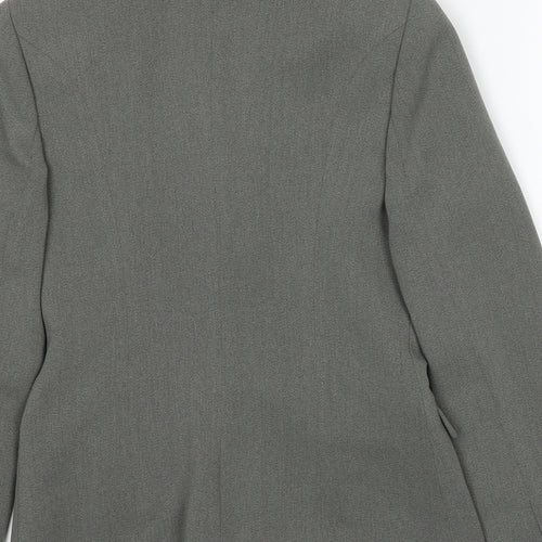 Perletti Milano Womens Grey Viscose Jacket Suit Jacket Size 8 - Shoulder Pads