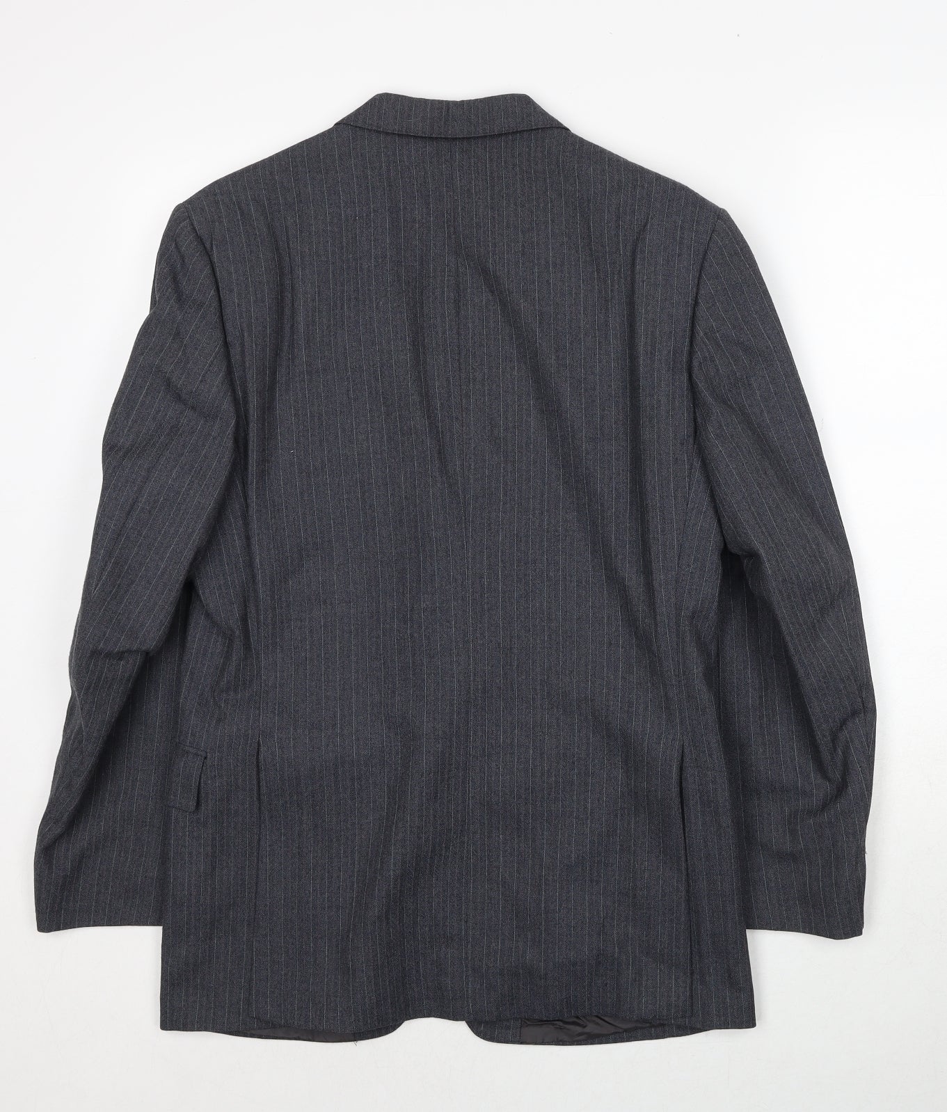 Hepworths Mens Grey Striped Wool Jacket Suit Jacket Size 38 Regular