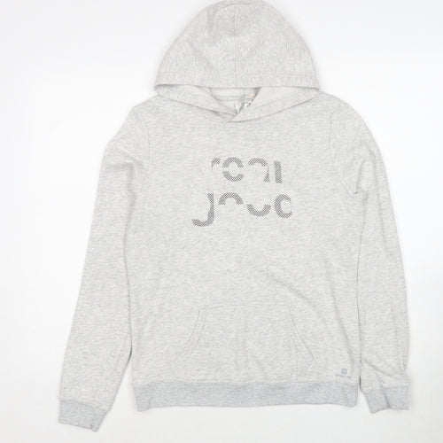 DECATHLON Womens Grey Cotton Pullover Hoodie Size M Pullover