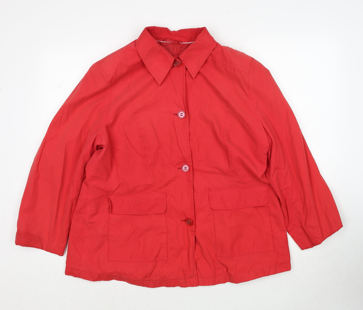 Marks and Spencer Womens Red Jacket Size 18 Button