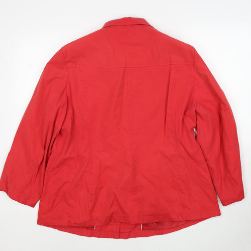 Marks and Spencer Womens Red Jacket Size 18 Button