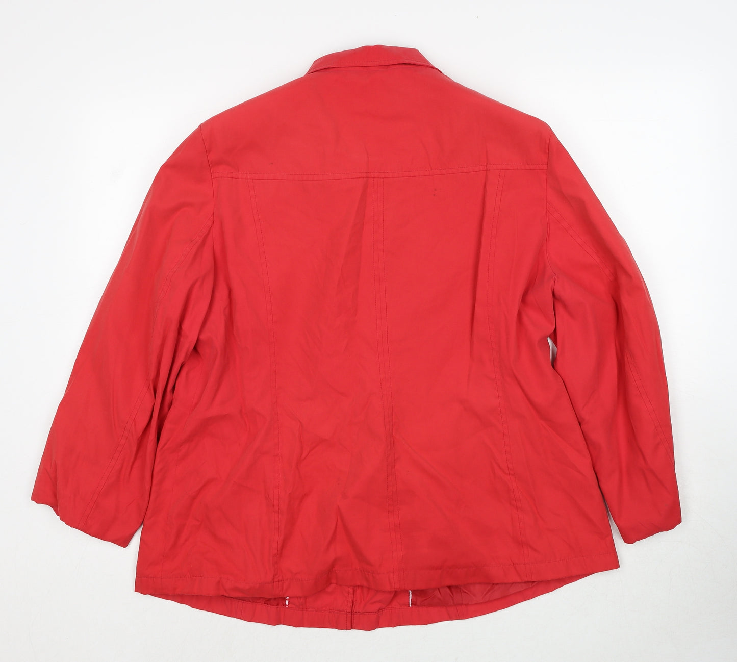 Marks and Spencer Womens Red Jacket Size 18 Button