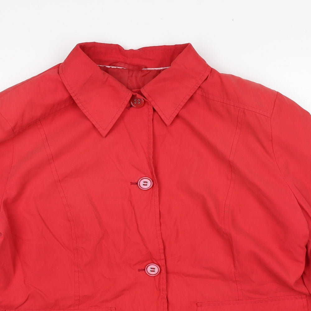 Marks and Spencer Womens Red Jacket Size 18 Button