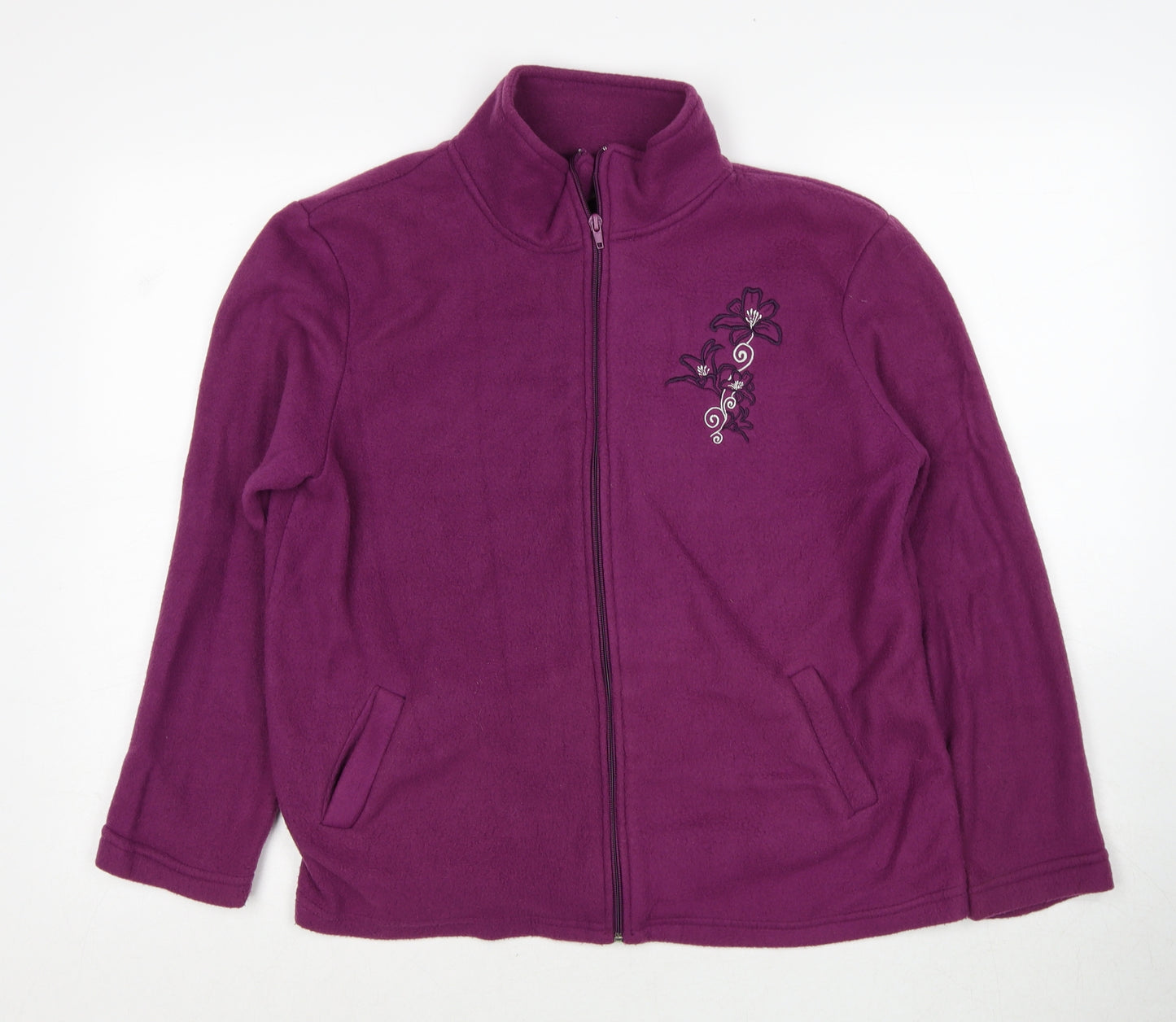 Anne de Lancey Womens Purple Jacket Size M Zip