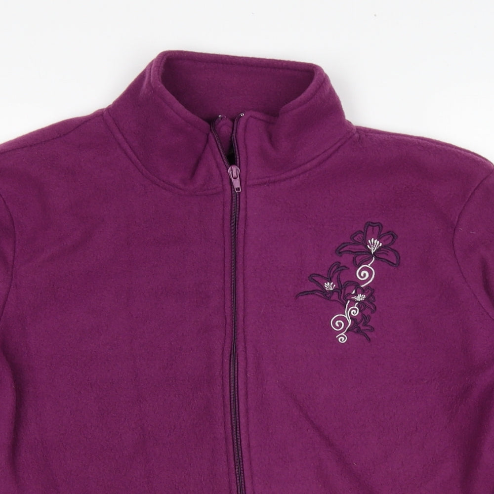 Anne de Lancey Womens Purple Jacket Size M Zip