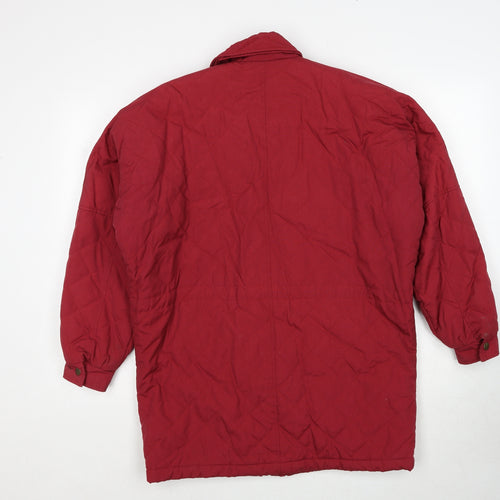 Curent Seen Womens Red Quilted Jacket Size S Zip